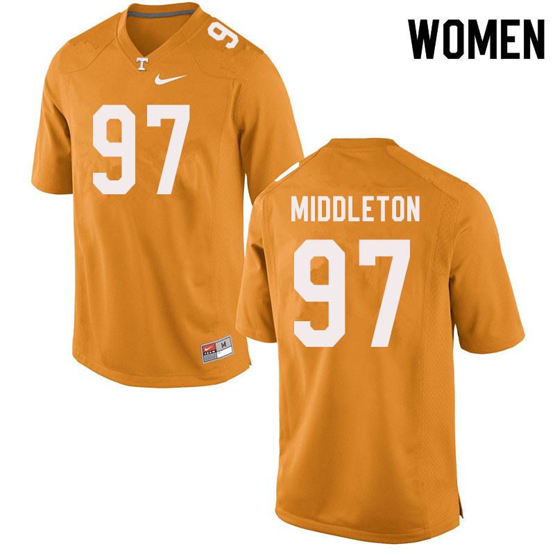 Women #97 Darel Middleton Tennessee Volunteers College Football Jerseys Sale-Orange